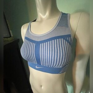 Nike Blue Racerback Seamless Sports Bra M